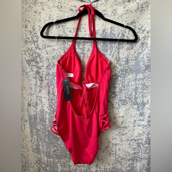 Laundry By Design Plunge One Piece NEW swimsuit - Picture 2 of 3
